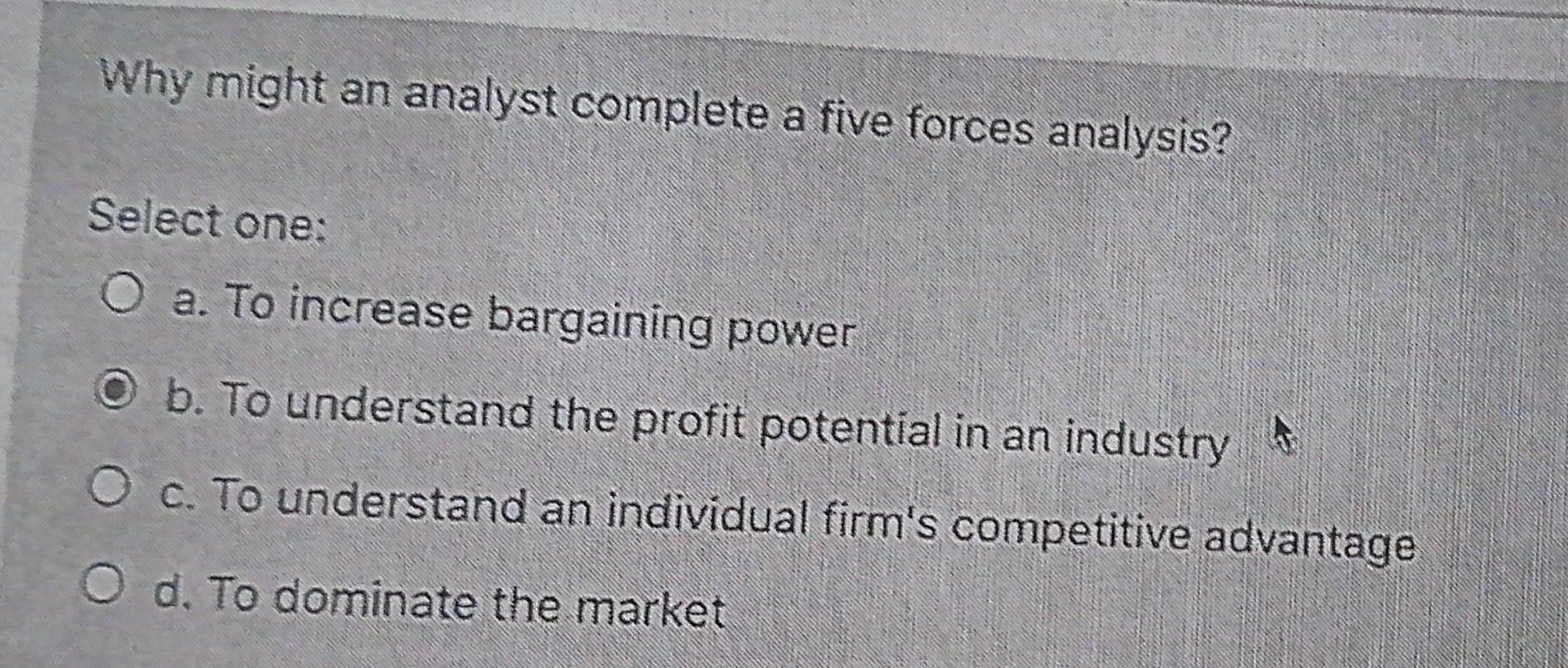 Competitive advantage is a key term when