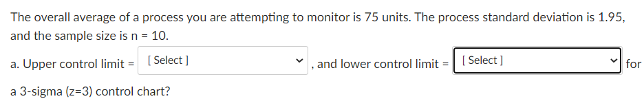 The overall average of a process you are