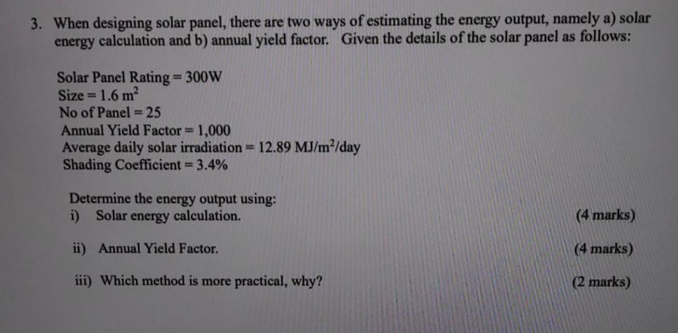 this subject is about solar energy 3. When