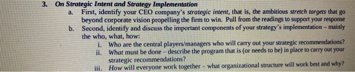 Company- Walmart 3. On Strategic Intent and