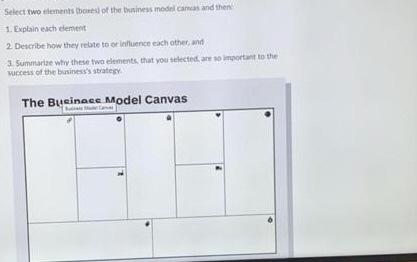Select two lements one of the business model