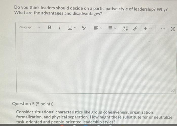 Do you think leaders should decide on a