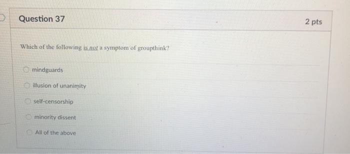 Question 37 2 pts Which of the following is pora