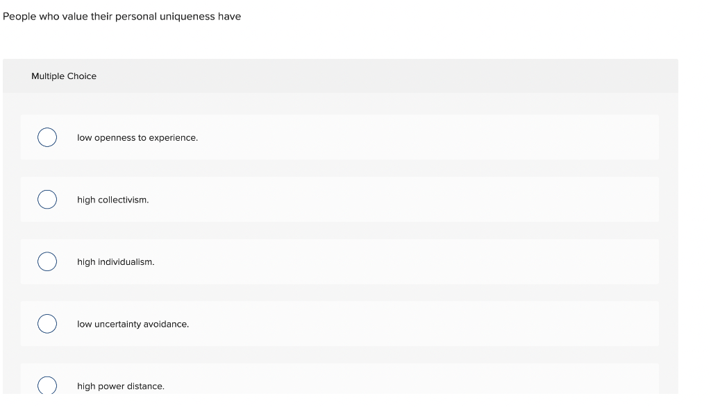 People who value their personal uniqueness have