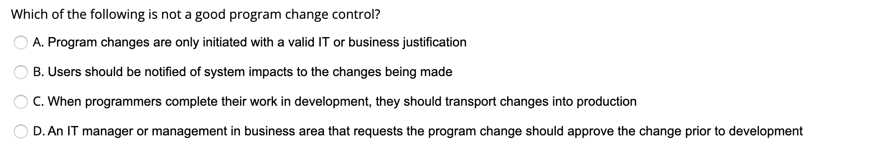 Which of the following is not a good program