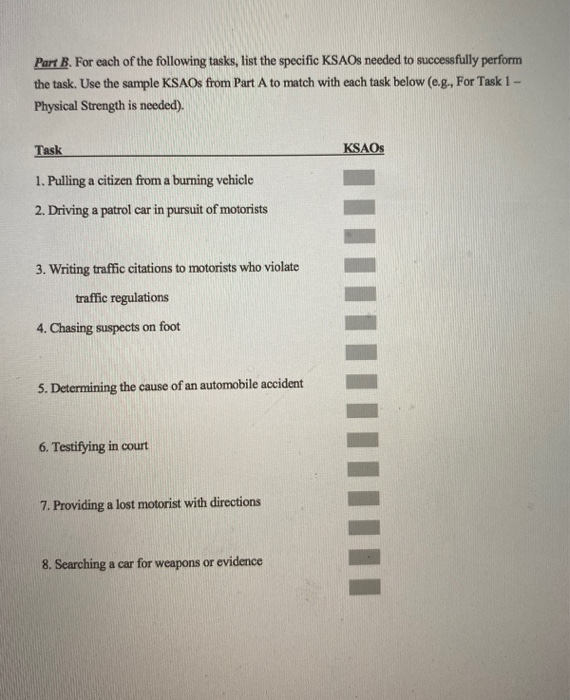 Student Name: Exercise 2.3 Identifying KSAOs Part
