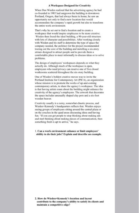 A Workspace Designed for Creativity When Dan