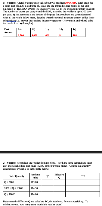 please answer question 2! question 1 is provided