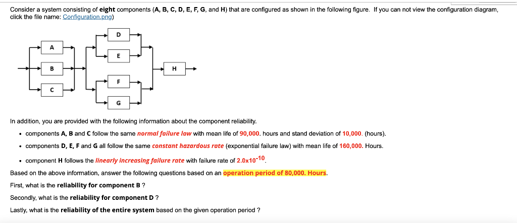 Consider a system consisting of eight components