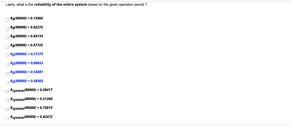 Consider a system consisting of eight components