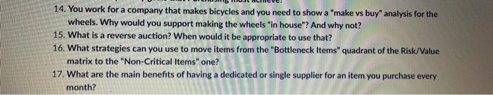 please answer for these questions 14. You work