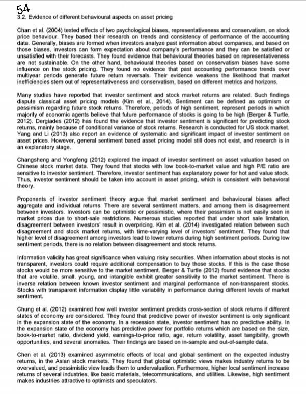 bb 54 3.2. Evidence of different behavioural