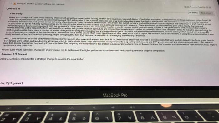 Question 34 is paints Case Study Deere & Company