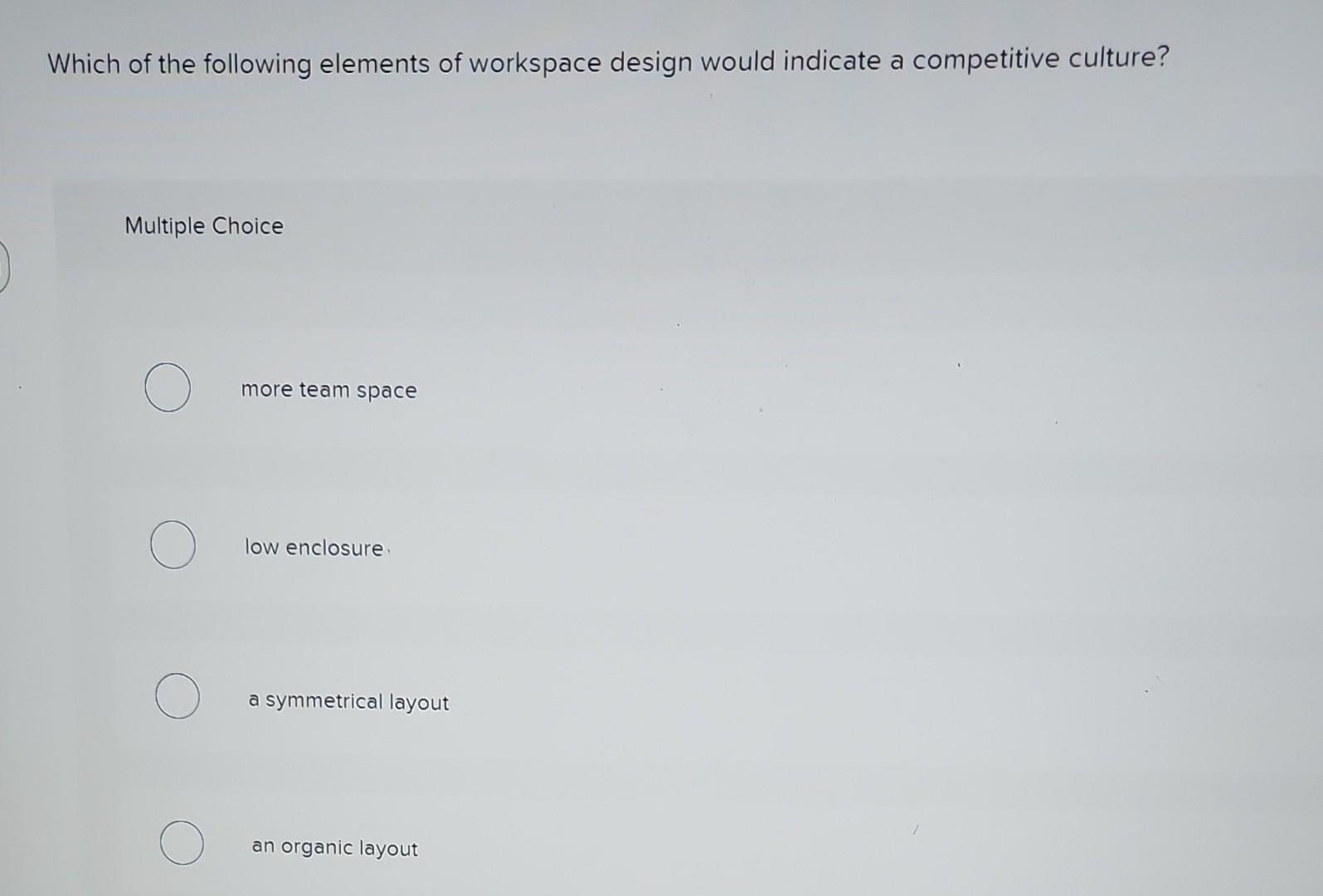 Which of the following elements of workspace