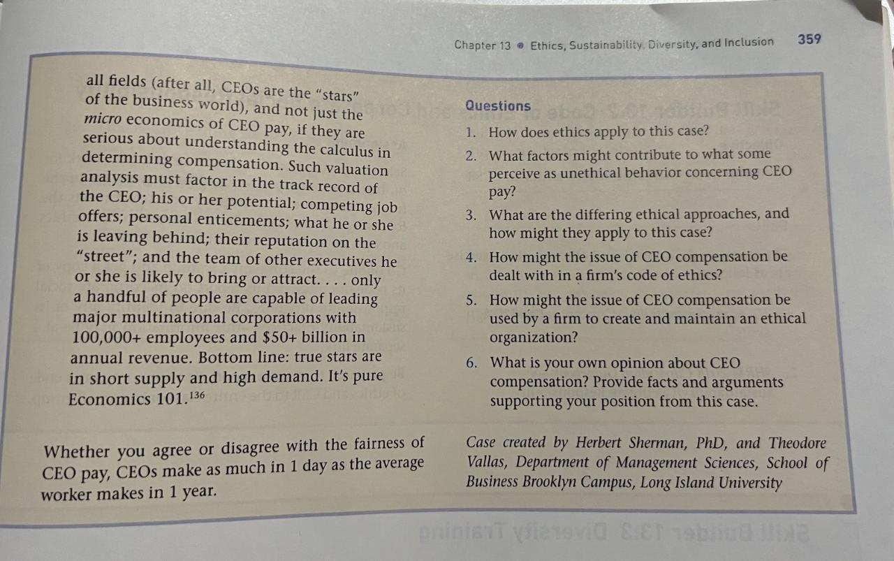 Please read the following and answer number