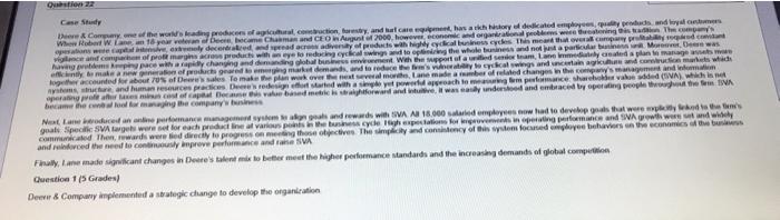 Question 34 is paints Case Study Deere & Company