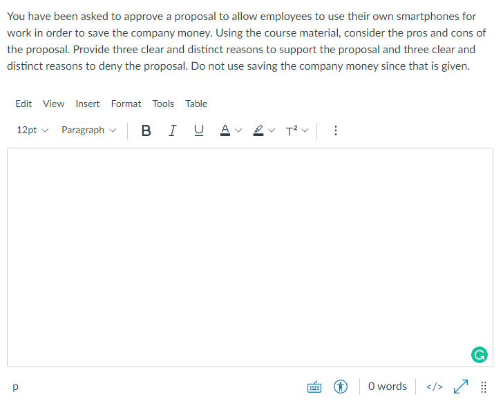 You have been asked to approve a proposal to