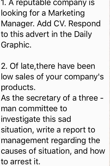 1. A reputable company is looking for a Marketing