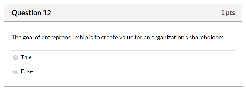 Question 11 1 pts In evaluating a business plan