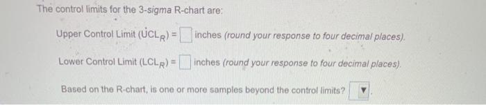 Twelve samples, each containing five parts, were