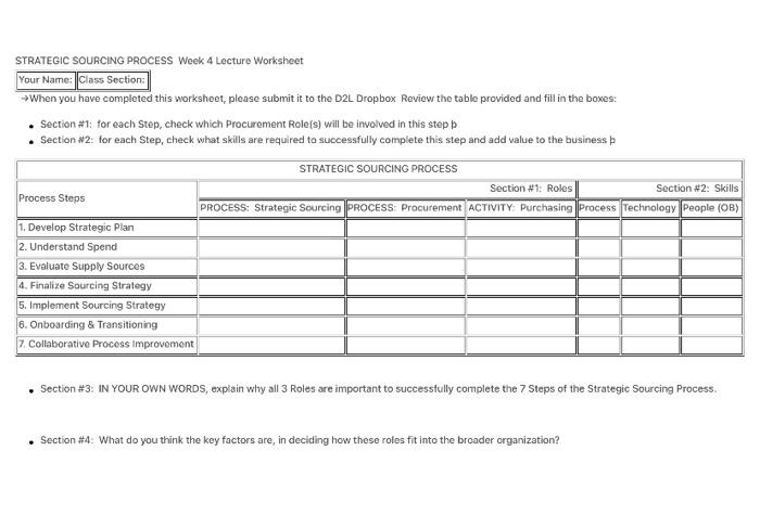 procurement course question Your Name Sed P P de