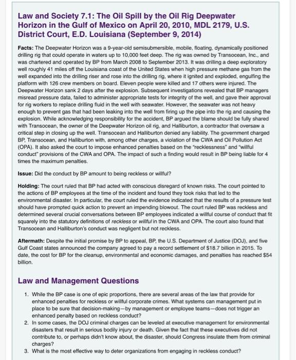 Horizon in the Gulf of Mexico on April 20, 2010,