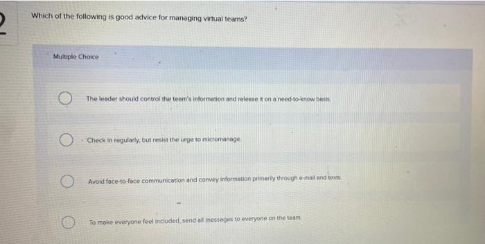 Which of the following is good advice for