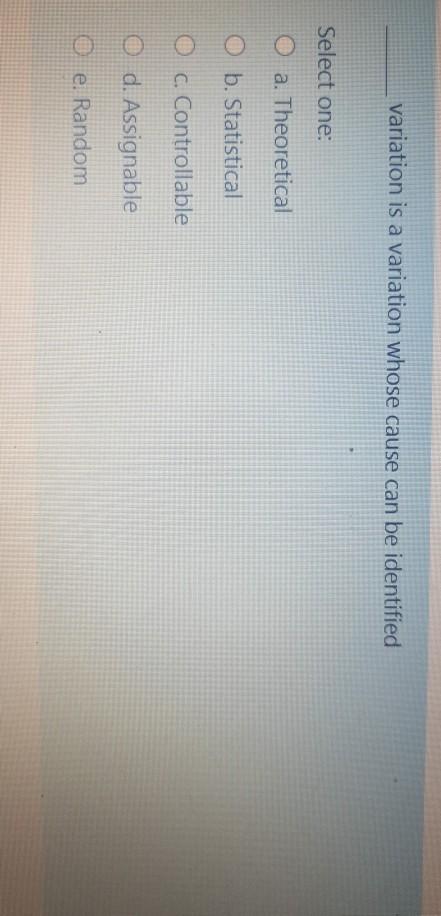 variation is a variation whose cause can be