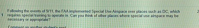 2 Following the events of 9/11, the FAA