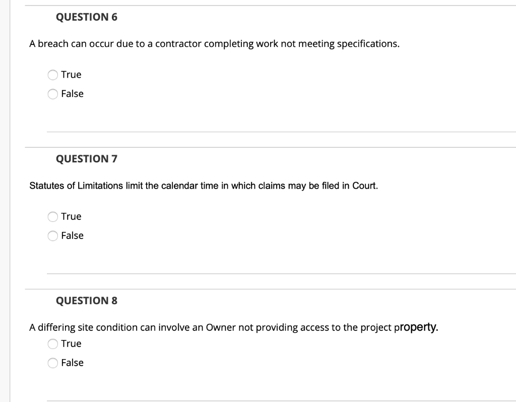 QUESTION 6 A breach can occur due to a contractor