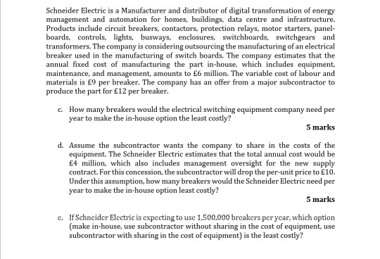 Schneider Electric is a Manufacturer and