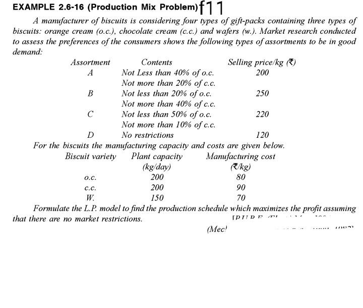 EXAMPLE 2.6-16 (Production Mix Problem,f11 A