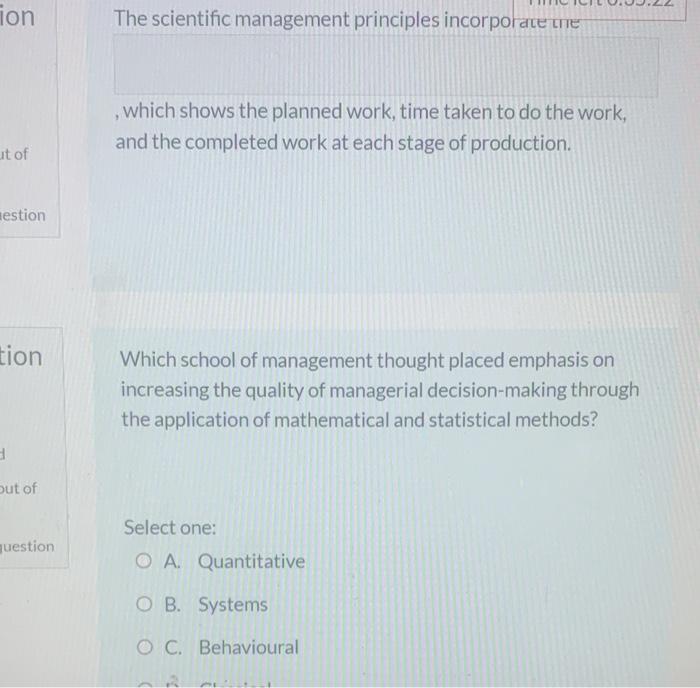 ion The scientific management principles