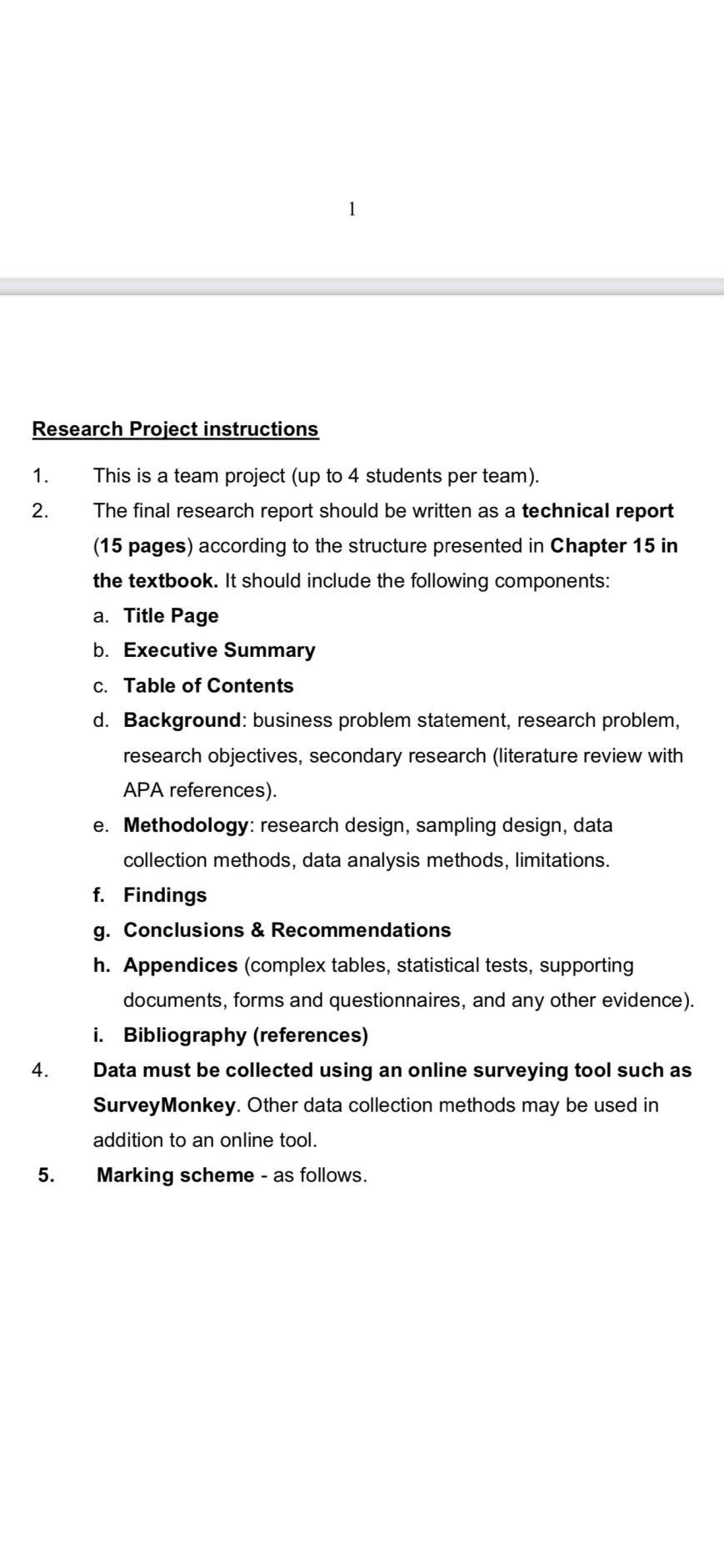 Data must be collected using an online surveying