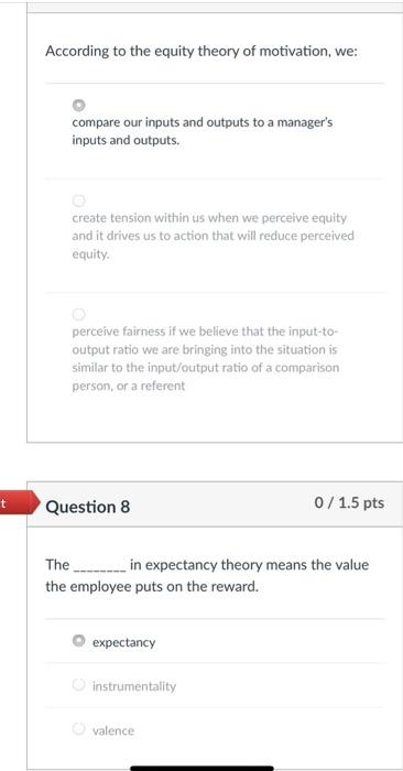 According to the equity theory of motivation, we: