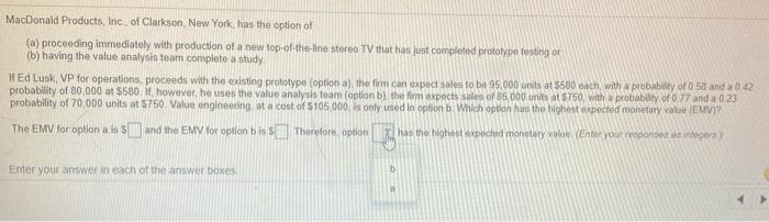MacDonald Products, Inc. of Clarkson New York has