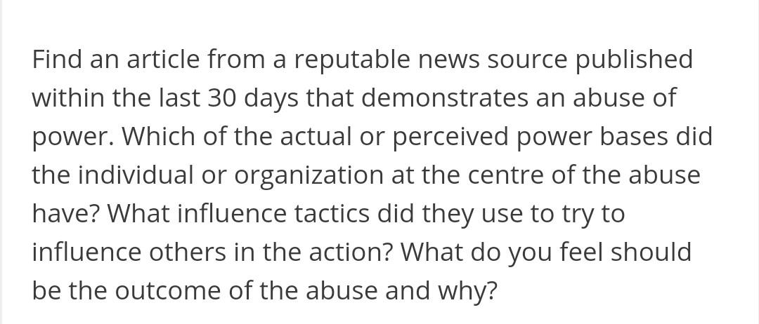 Find an article from a reputable news source