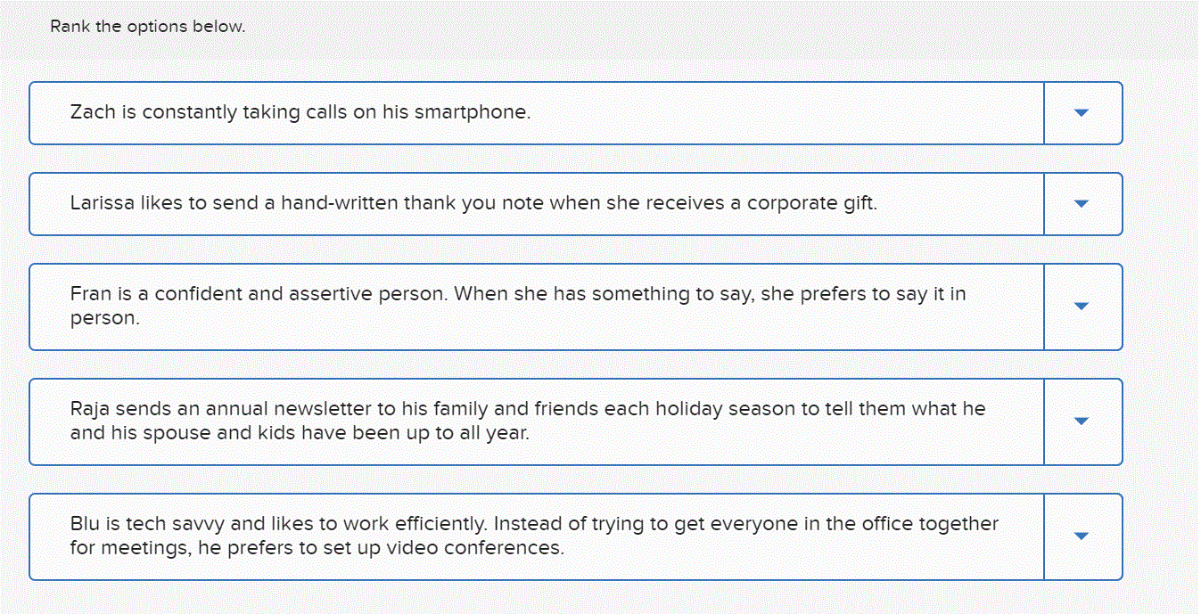 Communication Media Richness A large portion of a