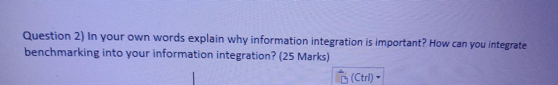 in your own words explain why information