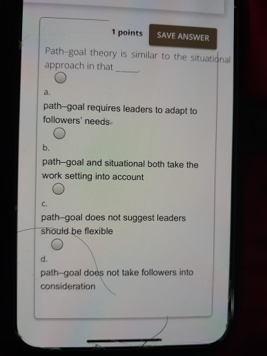 path goal theory is similar to situational
