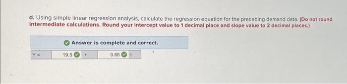 Historical demand for a product is: January