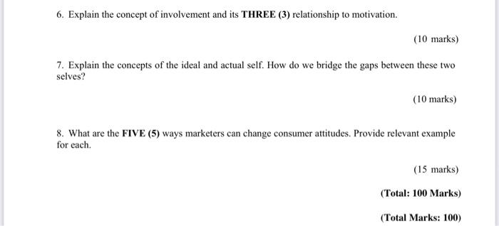 6. Explain the concept of involvement and its