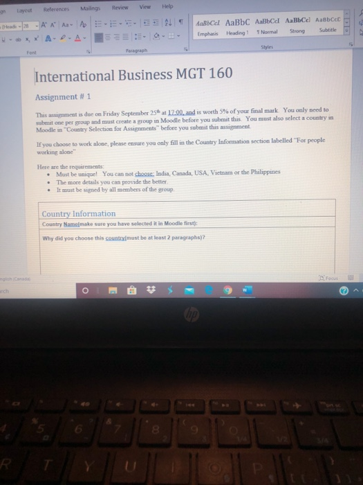 Mailings References Review View Help A A A A E