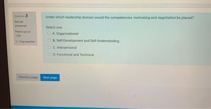 Question 1 Research on leadership development
