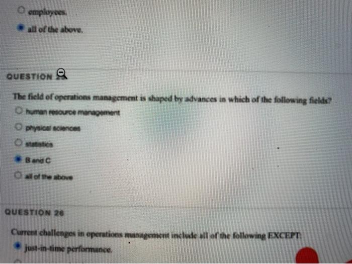 the field of operations management is shaped by