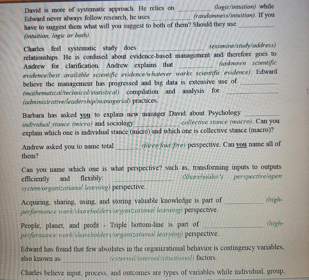 Charles have the problem with correcting the