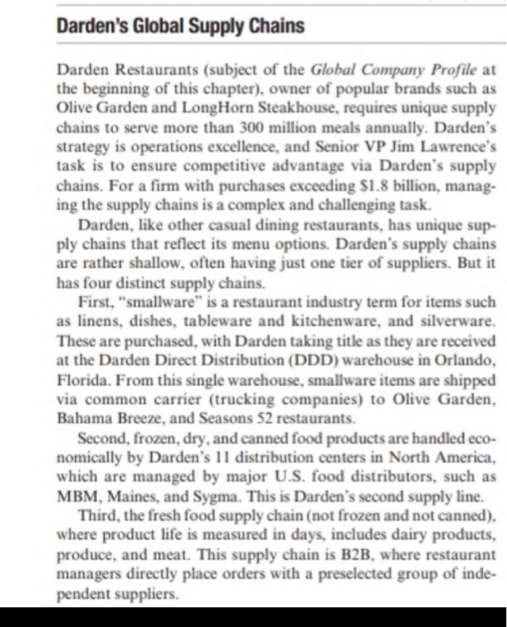 Darden's Global Supply Chains Darden Restaurants