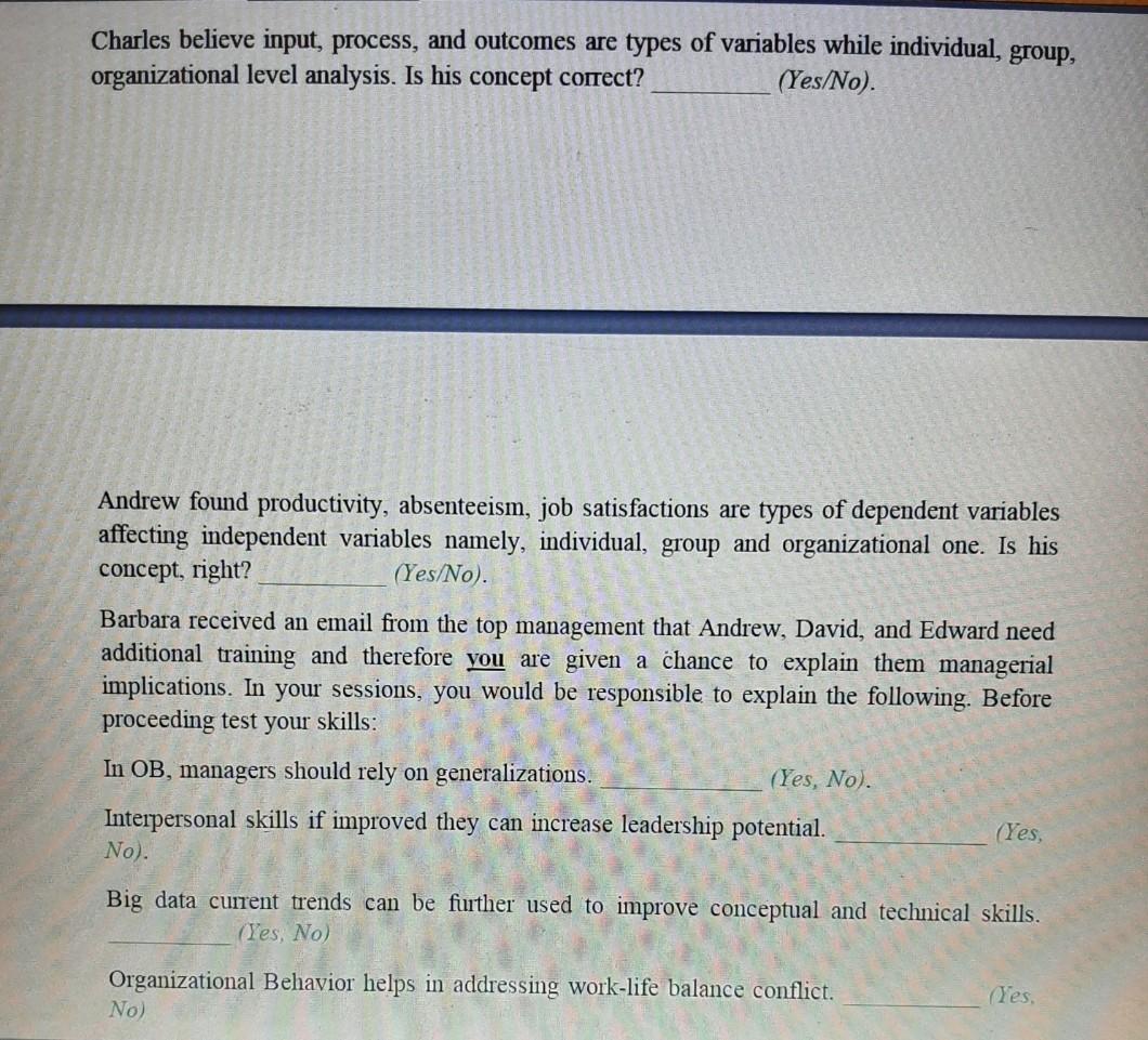 Charles have the problem with correcting the