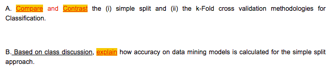 A. Compare and Contrast the () simple split and