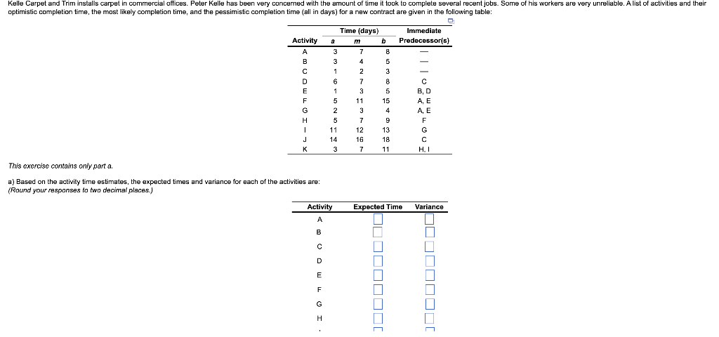This exercise contains only part a. a) Based on
